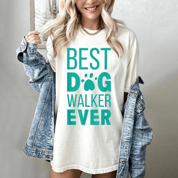 Best Dog Walker Ever Graduation New Shirt Dog Lover Women's Comfort Colors T-Shirt