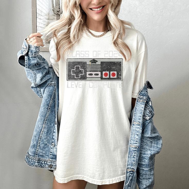 Class Of 2024 Level Complete Video Gamer Senior Graduation Women's Comfort Colors T-Shirt