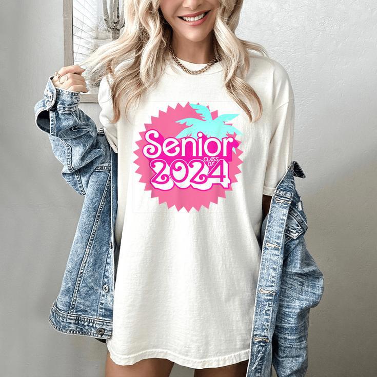 Class Of 2024 Senior Pink Retro Classic Girl Grad Graduation Women's Comfort Colors T-Shirt