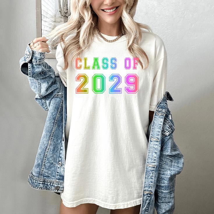 Class Of 2029 High School Graduation Date GraduateShirt Women's Comfort Colors T-Shirt