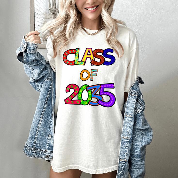 Class Of 2035 Grow With Me Kindergarten Graduation Women's Comfort Colors T-Shirt
