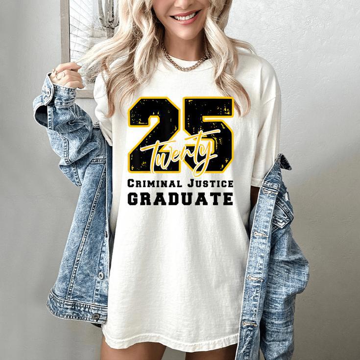 Criminal Justice Graduate Graduated Class Of 2025 Graduation Women's Comfort Colors T-Shirt