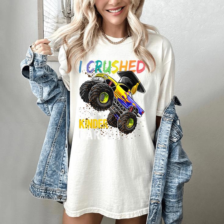 I Crushed Kindergarten Monster Truck Graduation Boys Small Women's Comfort Colors T-Shirt
