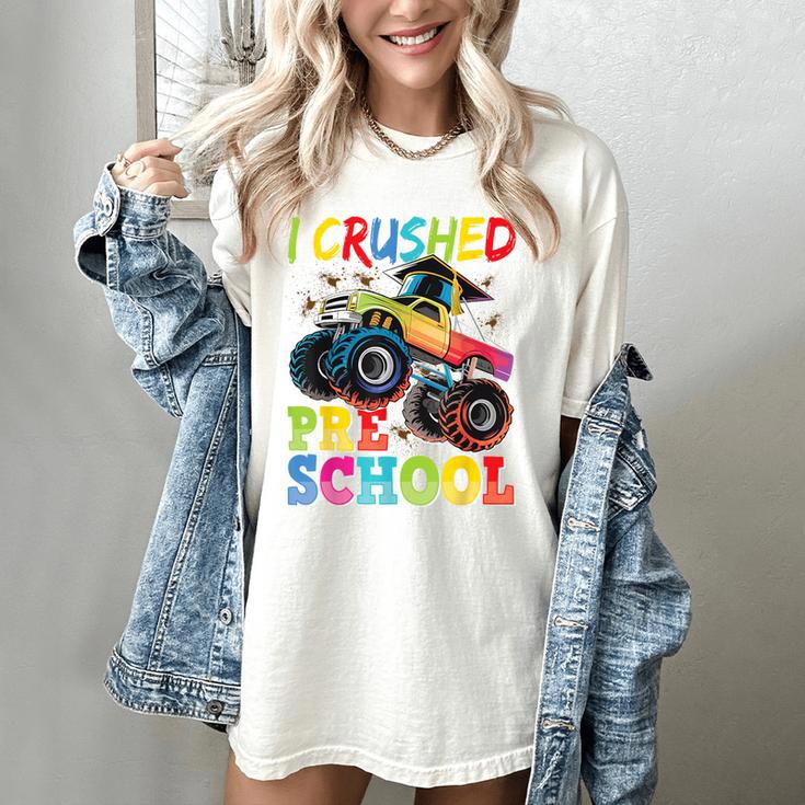 I Crushed Pre-K Monster Truck Graduation Preschool Grad 2025 Women's Comfort Colors T-Shirt