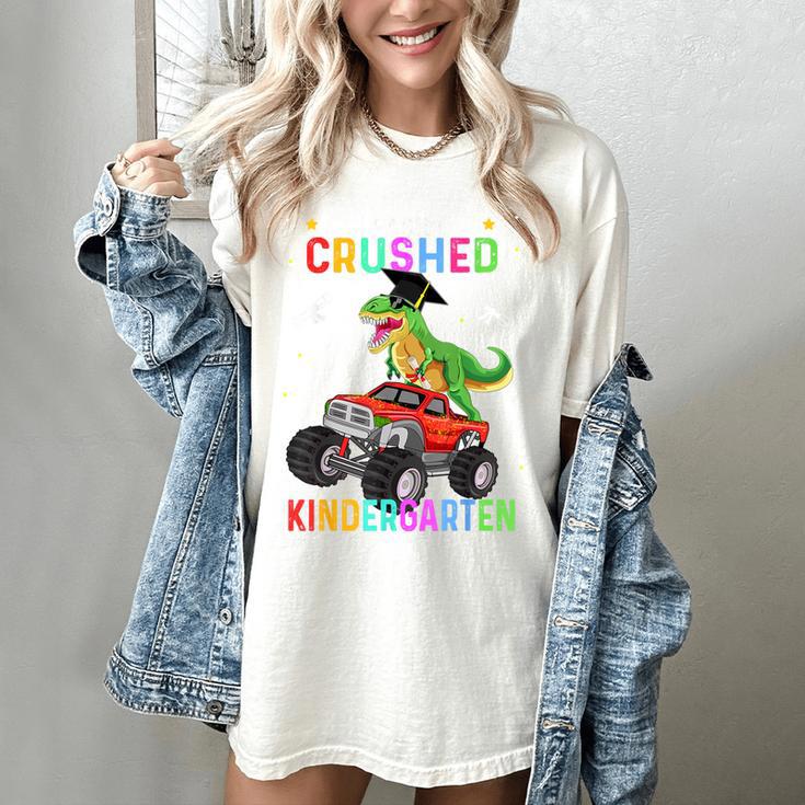 I Easily Crushed Kindergarten Graduation 2022 Truck Dinosaur Women's Comfort Colors T-Shirt