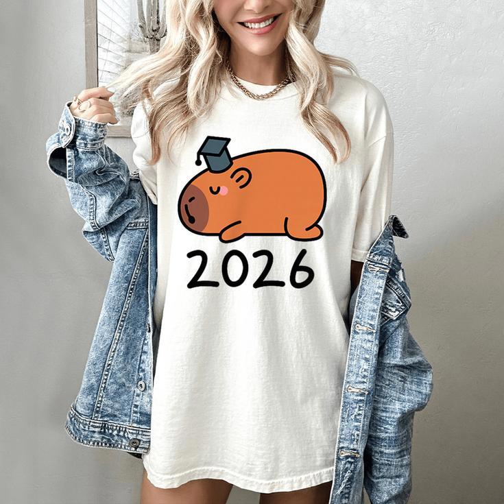 Grad Class Of 2026 Capybara Graduation Graduated Kids Women's Comfort Colors T-Shirt