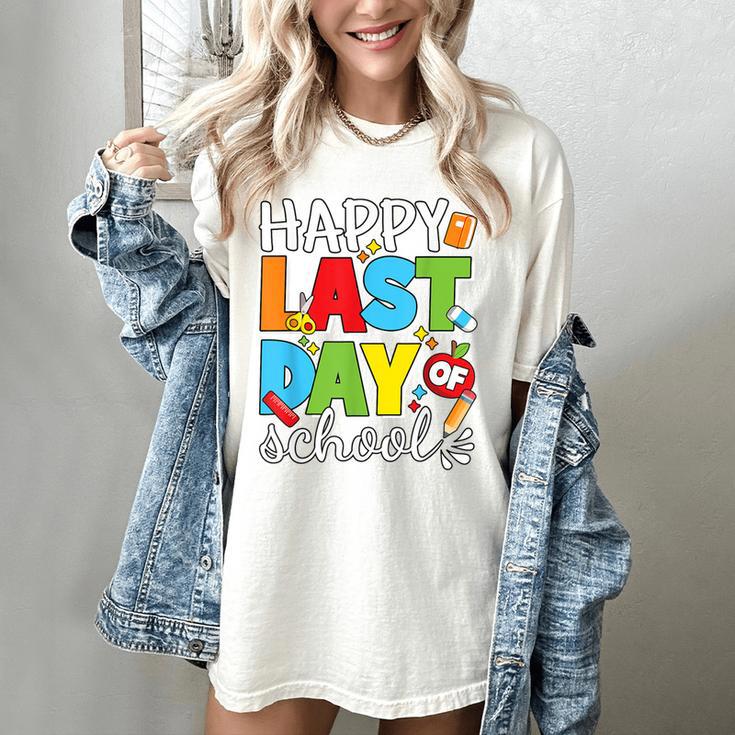 Happy Last Day Of School Teacher Student Graduation Women's Comfort Colors T-Shirt
