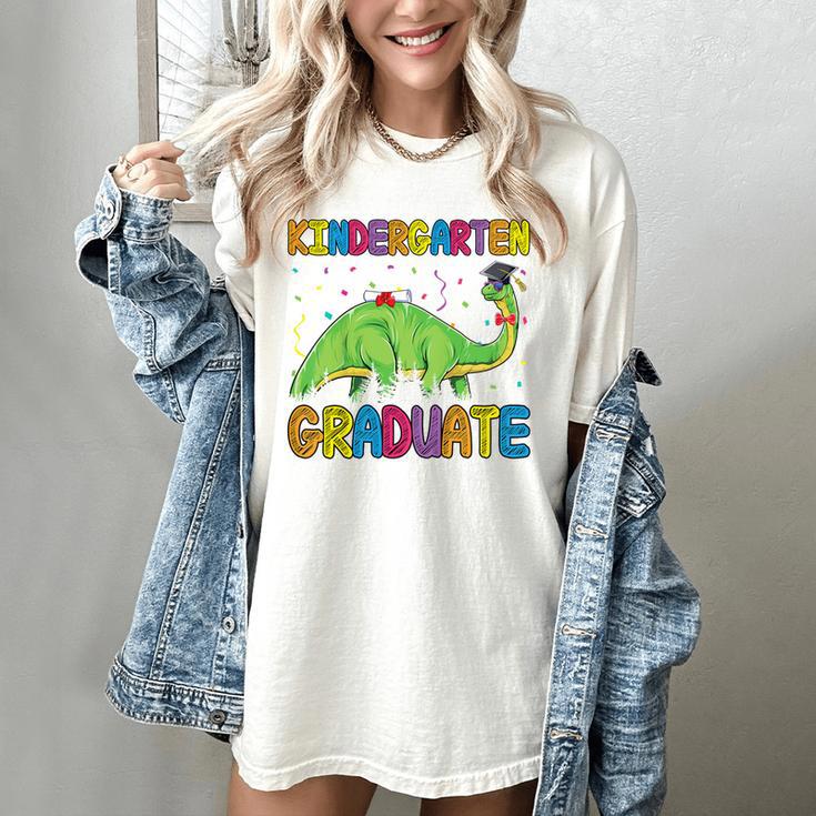 Kids Kindergarten Graduate Dinosaur Kindergarten Graduation Women's Comfort Colors T-Shirt