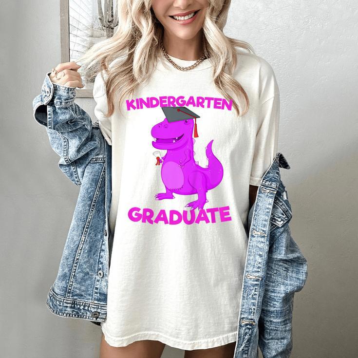 Kids Kindergarten Graduation Idea For Girls Dinosaur Women's Comfort Colors T-Shirt