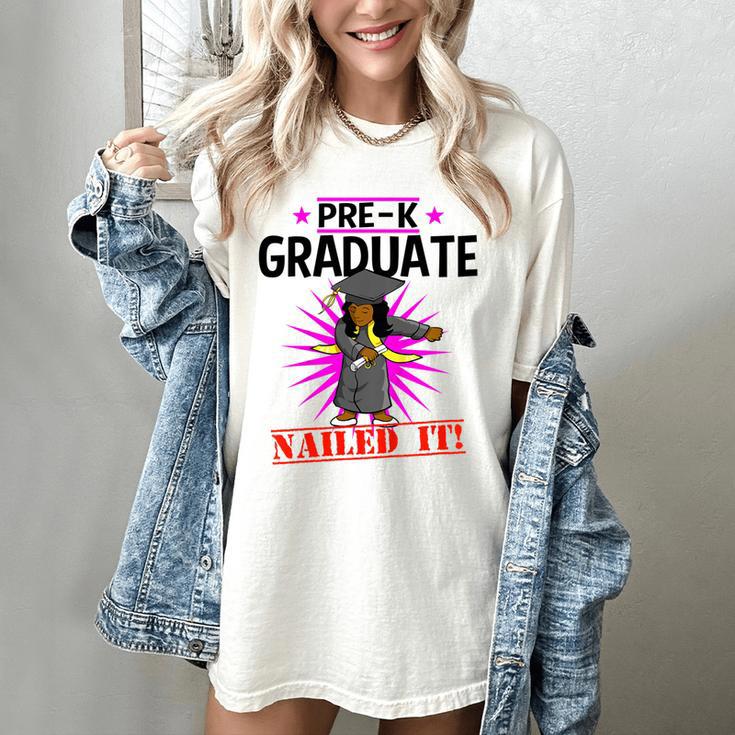 Kids Pre K Graduation Flossing Girl Nailed It Graduate Girls Women's Comfort Colors T-Shirt