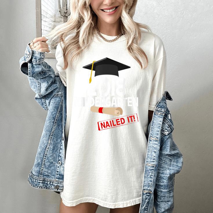 Kindergarten 2018 NAILED IT Graduation Graduate Women's Comfort Colors T-Shirt