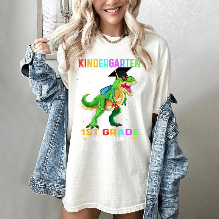Kindergarten Graduation 1st Here We Come Class 2023 Dinosaur Women's Comfort Colors T-Shirt