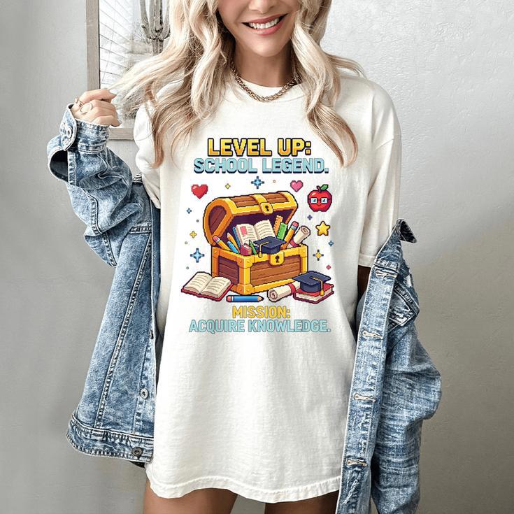 Level Up School Legend Video Game Pixel Art Graduation Women's Comfort Colors T-Shirt