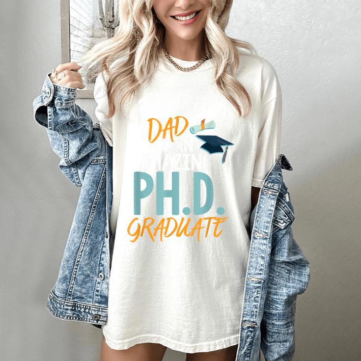 Proud Dad PhD Doctoral Graduation Doctorate Degree EdD PsyD Women's Comfort Colors T-Shirt