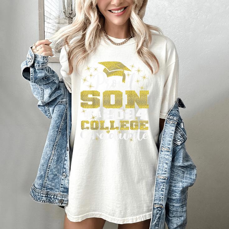 Proud Son Of 2024 College Graduate Family 24 Graduation Women's Comfort Colors T-Shirt