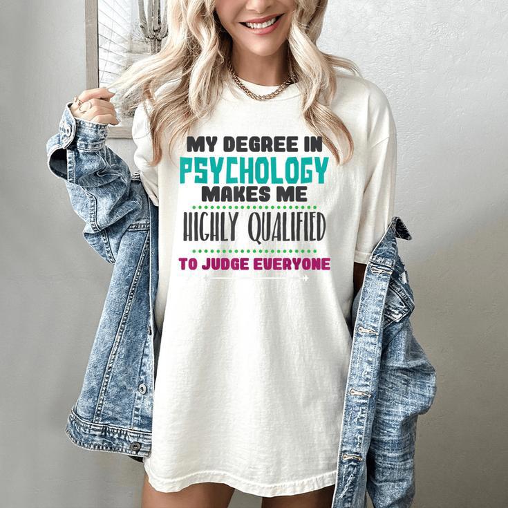 Qualified Psychologist PhD PsyD Shirt Graduation Women's Comfort Colors T-Shirt