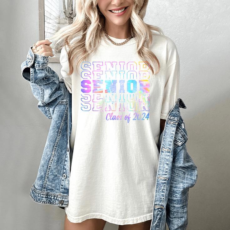 Tie Dye Senior 24 Class Of 2024 Seniors Graduation 24 Women's Comfort Colors T-Shirt