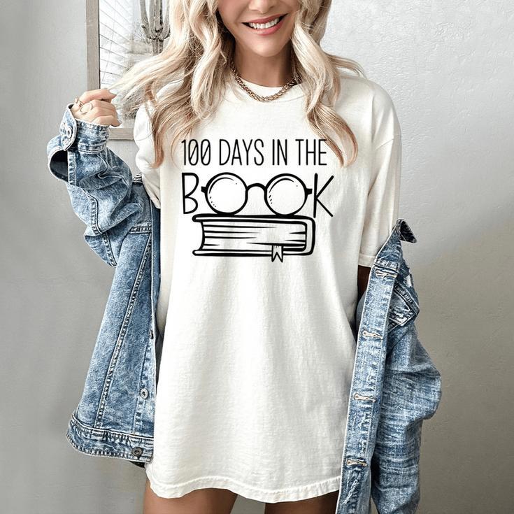 100 Days Of SCHOOKBook Nerd Book Lover Reading Librarian Boo Women's Comfort Colors T-Shirt