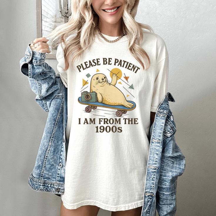 90s Manatee Humor Please Patient I'm From The 1900s Women's Comfort Colors T-Shirt