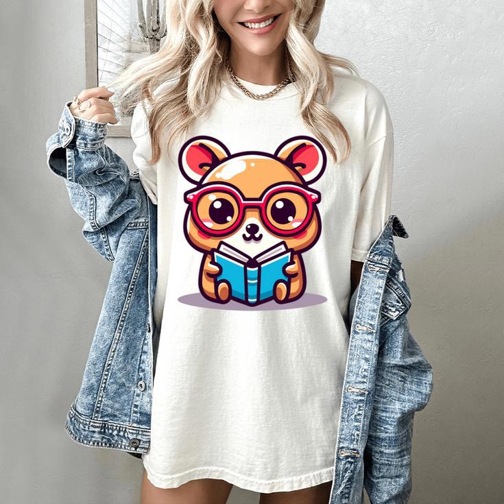 Adorable Book Lover Quokka With Reading Glasses Cute Women's Comfort Colors T-Shirt