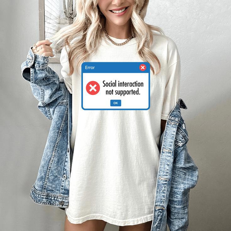 Anti Social Introvert Social Interaction Not Supported Women's Comfort Colors T-Shirt