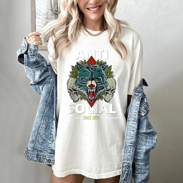 Antisocial Introvert I Like Being Alone Raglan Baseball Tee Women's Comfort Colors T-Shirt