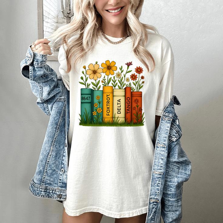 Book Flower 8647 Foxtrots Deltas Tangos Women's Comfort Colors T-Shirt