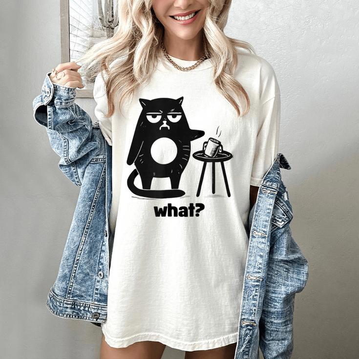 Cat What Humor Introvert Anti-Social Women's Comfort Colors T-Shirt