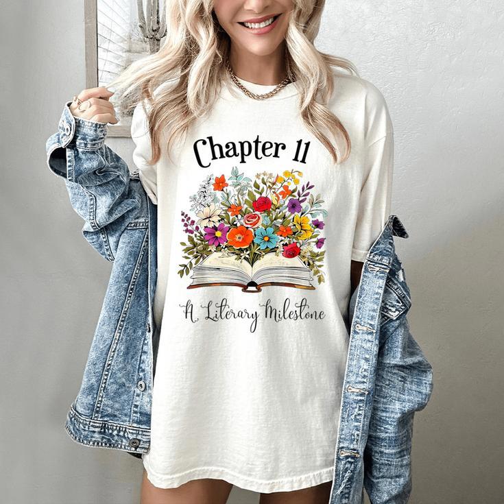 Chapter 11 Years Old 11th Birthday Wildflower Book Lover Women's Comfort Colors T-Shirt