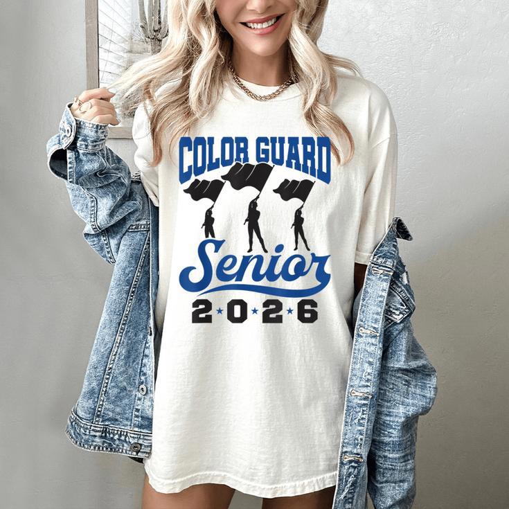 Color Guard Senior 2026 Flags Marching Band Graduation Grad Women's Comfort Colors T-Shirt