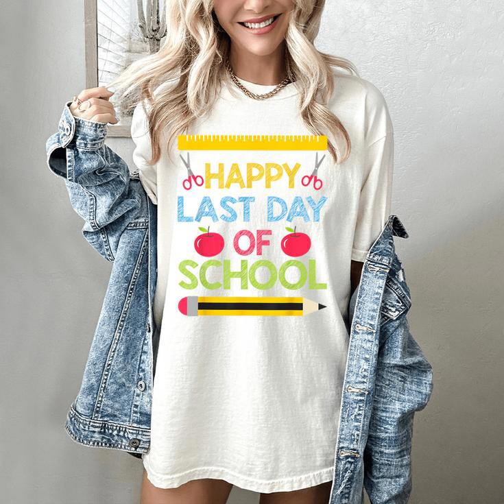 Cool Stylish Happy Last Day Of School Shirt Graduation Women's Comfort Colors T-Shirt