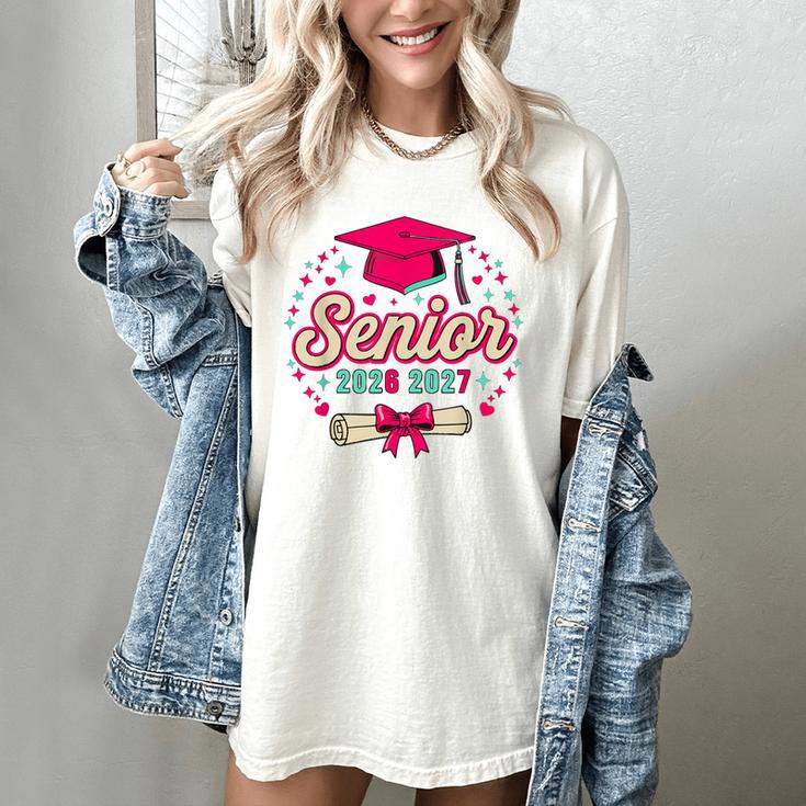 Coquette Pink Bow Senior 2026 2027 Graduation Women's Comfort Colors T-Shirt