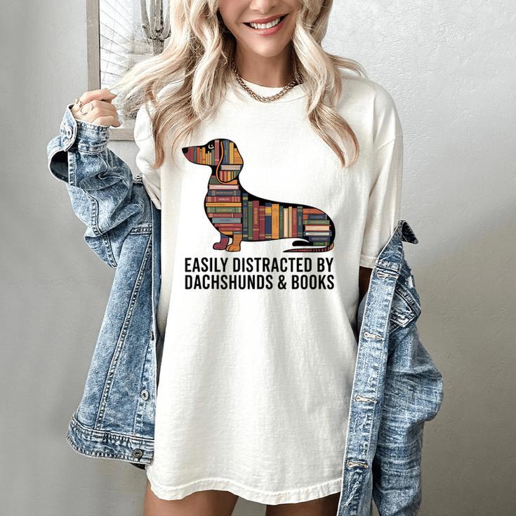 Dachshund Dog Dachshund Decor Books Nerds Dachshund Women's Comfort Colors T-Shirt