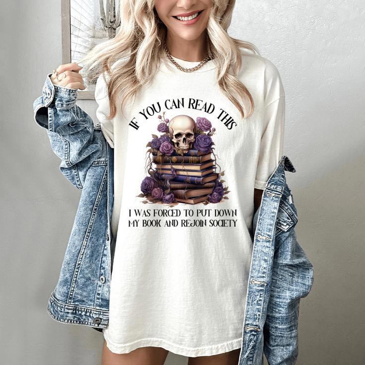 Dark Romance Merch I Put Down My Book Lover Spicy Skeleton Women's Comfort Colors T-Shirt