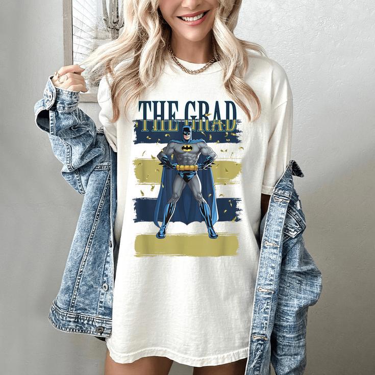 DC Comics Graduation Batman The Grad Power Stance Women's Comfort Colors T-Shirt