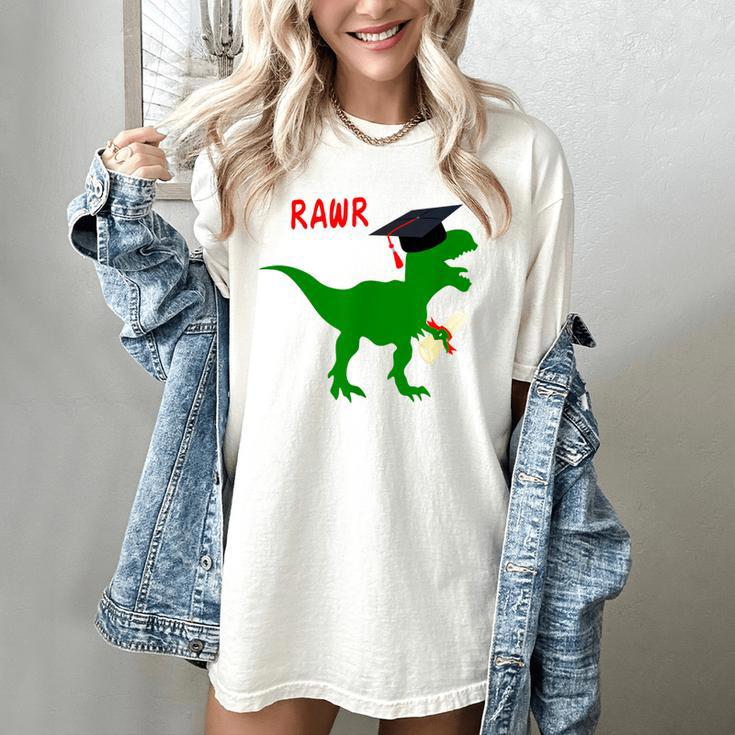 Dinosaur Rawr Diploma Graduate Graduation Women's Comfort Colors T-Shirt