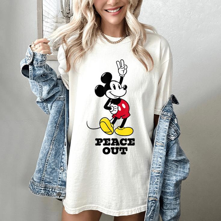 Disney Mickey Mouse Peace Out Totally Retro Graduation Women's Comfort Colors T-Shirt