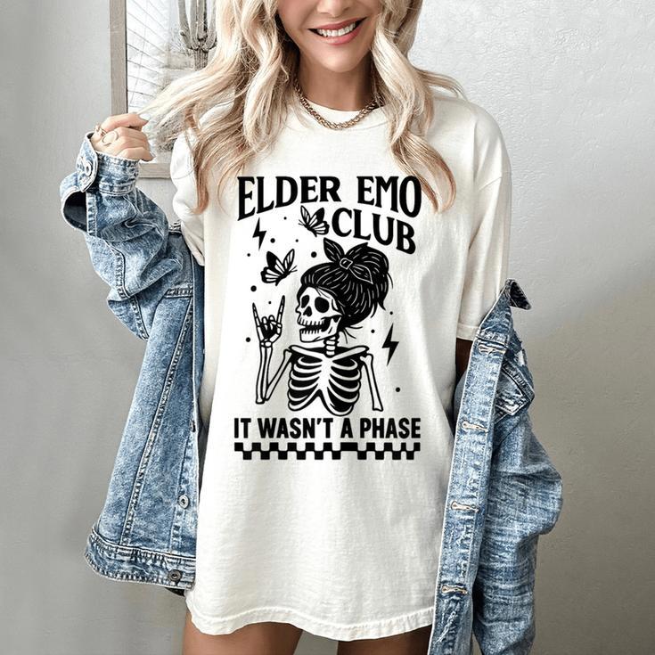 Elder Emo Club Skeleton Nostalgia It Wasn't a Phase Mom Women's Comfort Colors T-Shirt