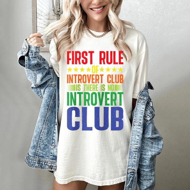 First Rule Of Introvert Club Is There Is No Introvert Club Raglan Baseball Tee Women's Comfort Colors T-Shirt