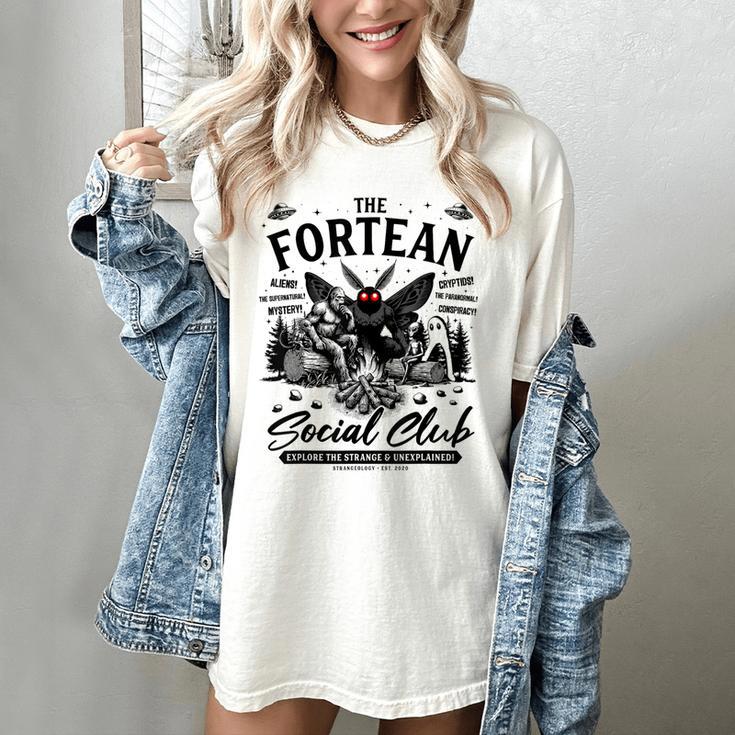 Fortean Social Club Bigfoot Mothman Alien Cryptid Introvert Women's Comfort Colors T-Shirt