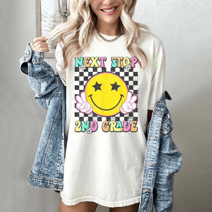 Groovy Next Stop 2nd Grade 1st Grade Graduation 2025 Women's Comfort Colors T-Shirt