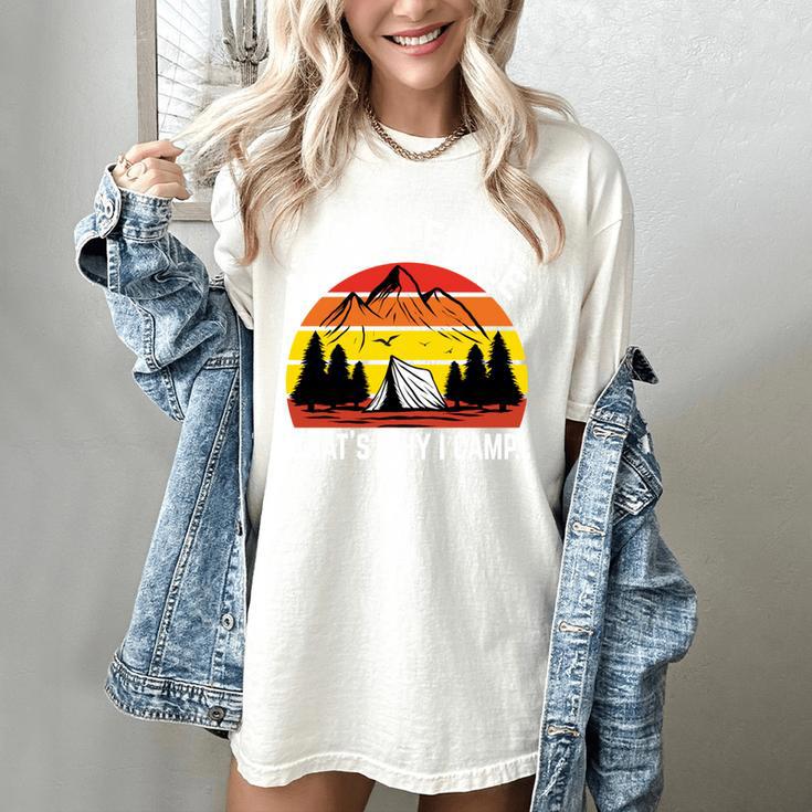 I Hate People That's Why I Camp Camper Meme Introvert Women's Comfort Colors T-Shirt