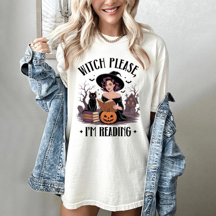 I'm Reading Halloween Witch Book Lover Women's Comfort Colors T-Shirt