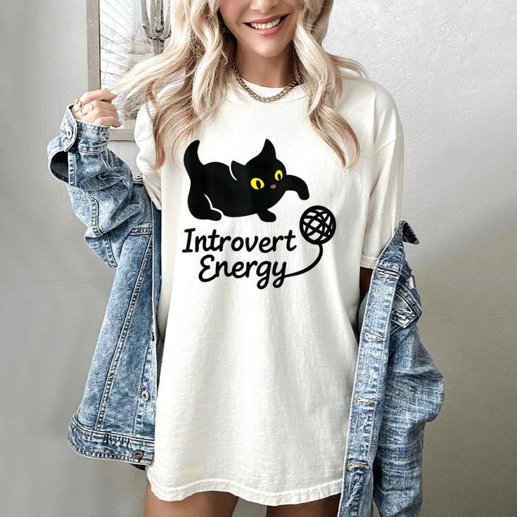 Introvert Energy Cat Love Cat Meme Women's Comfort Colors T-Shirt