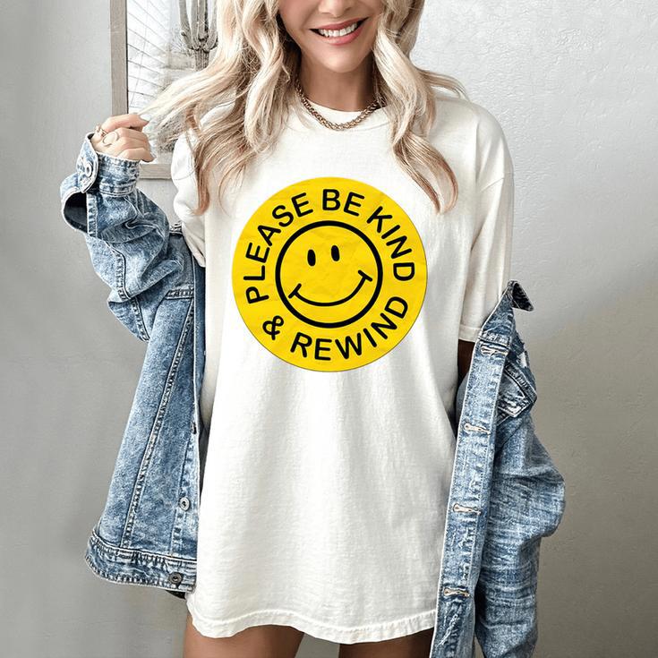 Be Kind Rewind Shirt Retro Nostalgia Sticker 80s 90s Tee Premium Tri-Blend Women's Comfort Colors T-Shirt