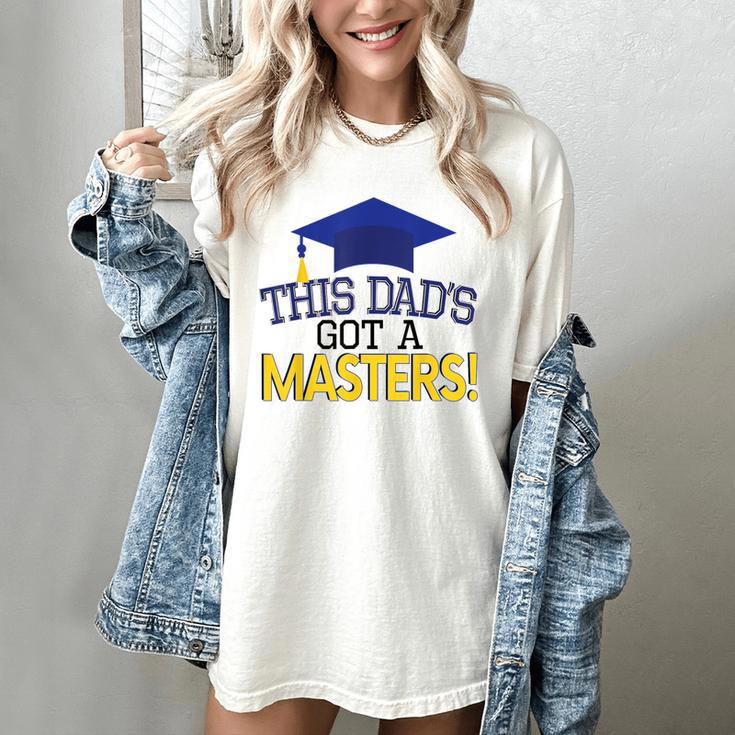 Masters Degree Proud Dad Graduation Shirt MBA Social Work Women's Comfort Colors T-Shirt