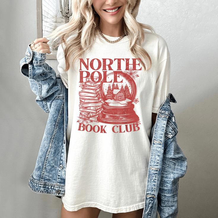 North Pole Book Club Christmas Women's Comfort Colors T-Shirt
