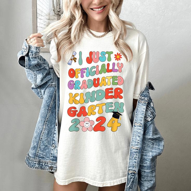 I Officially Graduated Kindergarten Graduation Class 2024 Women's Comfort Colors T-Shirt