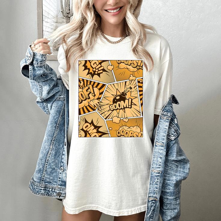 Orange Comic Book Orange Color Graphic Premium Tri-Blend Women's Comfort Colors T-Shirt