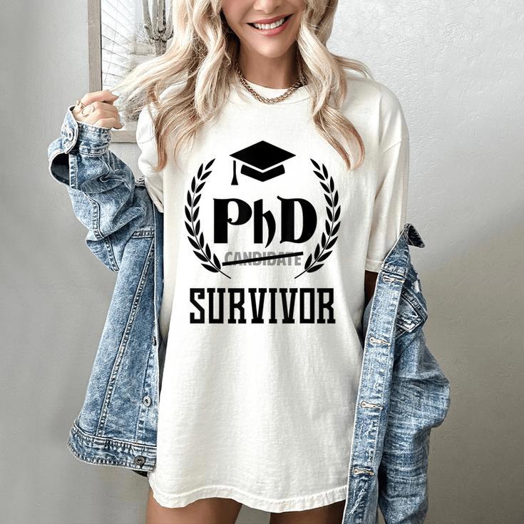 PHD Survivor T-Shirt Graduation Student Teacher  For Men Women Kids Women's Comfort Colors T-Shirt